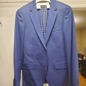 suit jacket with tie t shirt and pants